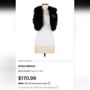 Ambre Babzoe Genuine Turkey Jeweled Down Vest